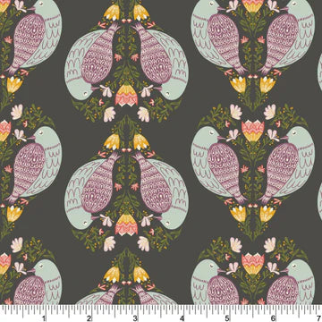Feather Vines from Birds at Heart by Amicreative for Phoebe Fabrics