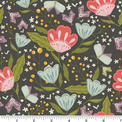 Midnight Flutter from Birds at Heart by Amicreative for Phoebe Fabrics