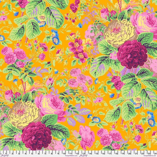 Gradi FLoral in Gold by Kaffe Fassett for Free Spirit
