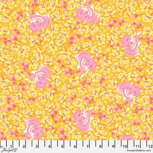 Chubby Cheeks in Buttercup for Besties by Tula Pink for Free Spirit Fabrics