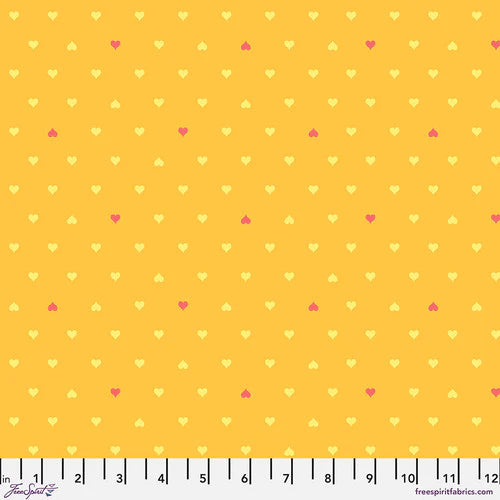 Unconditional Love in Buttercup for Besties by Tula Pink for Free Spirit Fabrics