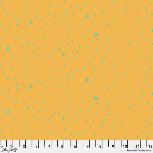 Tula Pink || True Colours - Space Sprinkles in Papaya