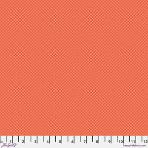 Tula Pink || True Colours - On the Grid in Salmon