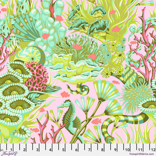 Pre Order|| Reef What You Sew - Coralline  || Floral Reef - Tula Pink (Pre Order) - April 2026