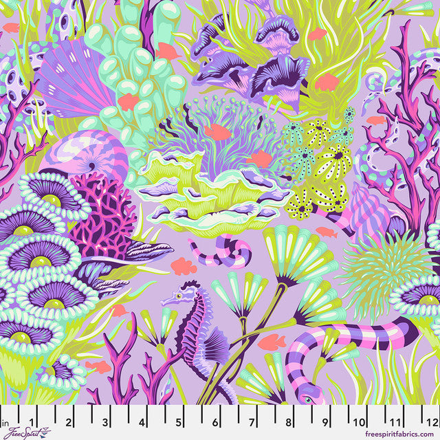 Pre Order|| Reef What You Sew - Ultraviolet  || Floral Reef - Tula Pink (Pre Order) - April 2026
