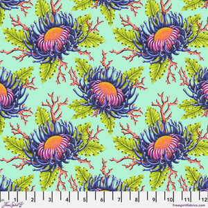 Pre Order|| Friends & Anemones - Seafoam  || Floral Reef - Tula Pink (Pre Order) - April 2026