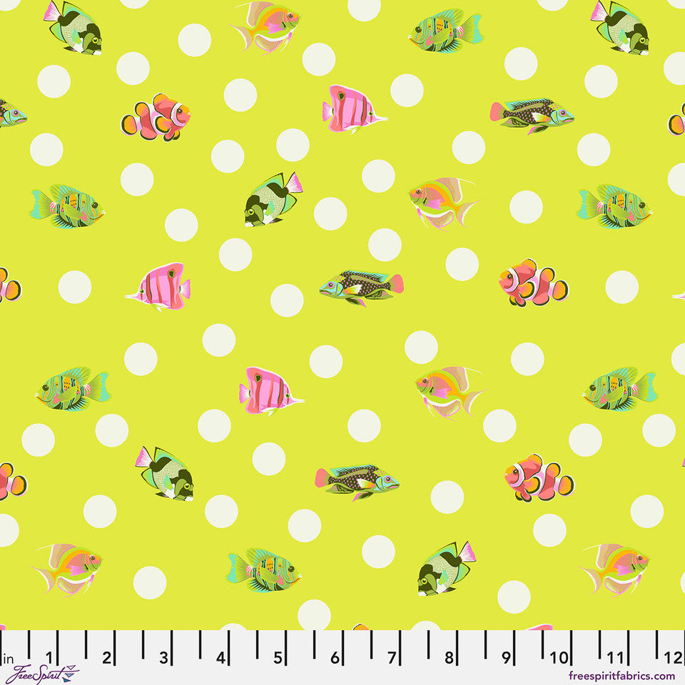 Pre Order|| School Crossing - Seagrass  || Floral Reef - Tula Pink (Pre Order) - April 2026