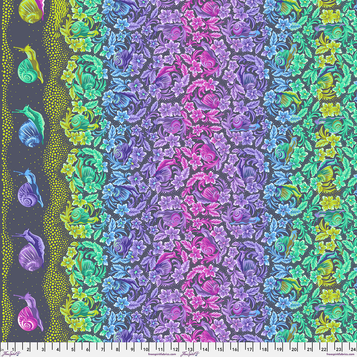 || PRE-ORDER || Snailed It! in Daybreak from Down to Earth by Tula Pink for Free Spirit Fabrics