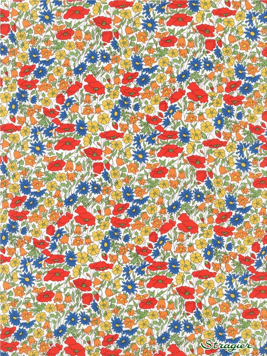 Liberty Tana Lawn - 4095 Poppy and Daisy - Soleil