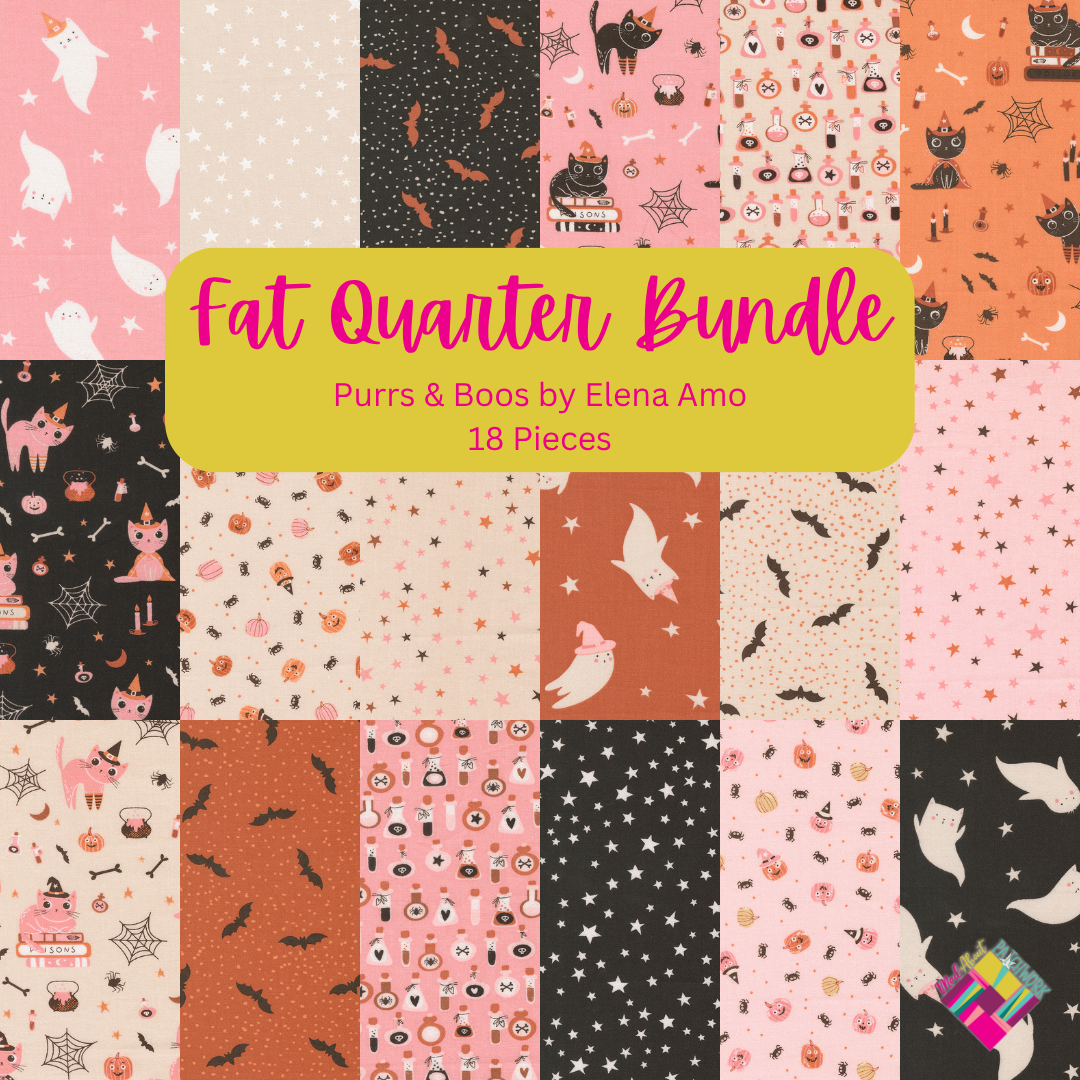 Purrs & Boos Fat Quarter Bundle (18FQs) by Moda Fabrics, Designer Bundle