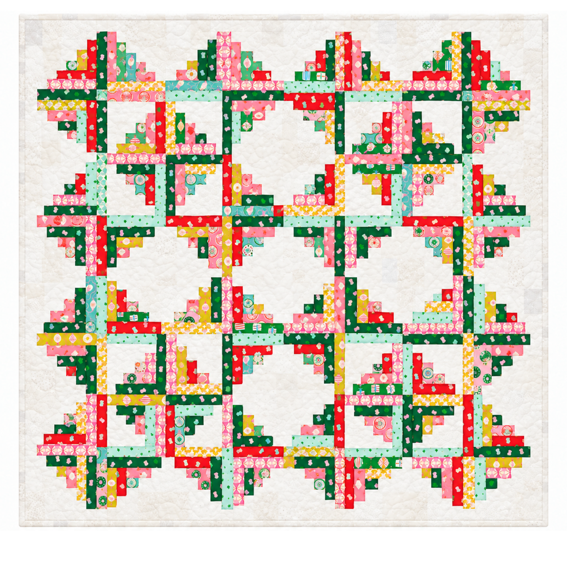 Log Cabin Weekend - Puzzlement Log Cabin Fabric Kit