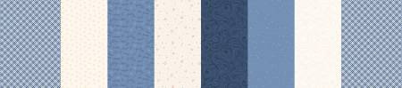 Strip-It in Blue from Snowman's Village by Cindy Staub for Marcus Fabrics
