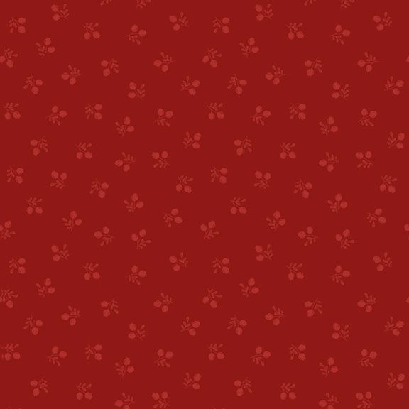 Tossed Berries in Red from Make it Merry by Lamb Farm Designs for Marcus Fabrics