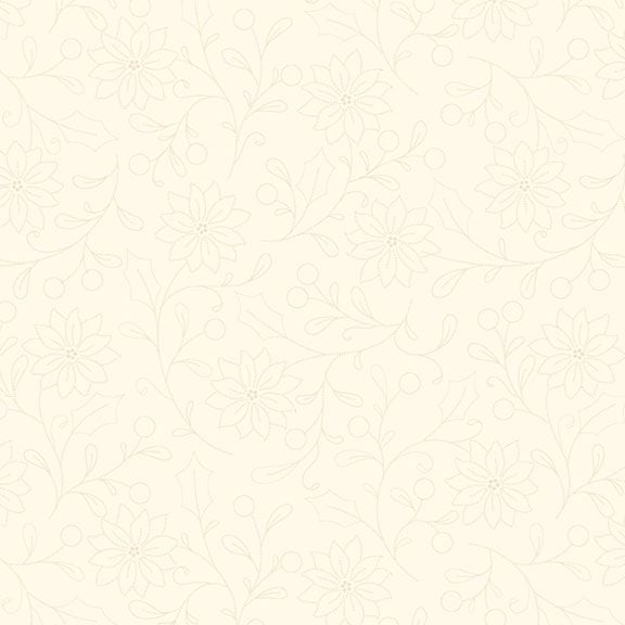 Dotted Floral in Cream from Make it Merry by Lamb Farm Designs for Marcus Fabrics