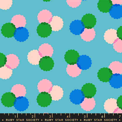 Puffs in Dark Turquoise from Sparkle Mart by Melody Miller of Ruby Star Society for Moda Fabrics