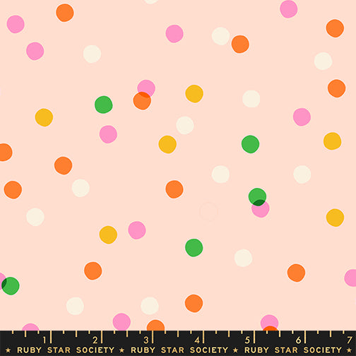 Spritz in Peach Blossom from Sparkle Mart by Melody Miller of Ruby Star Society for Moda Fabrics, Designer Fabric