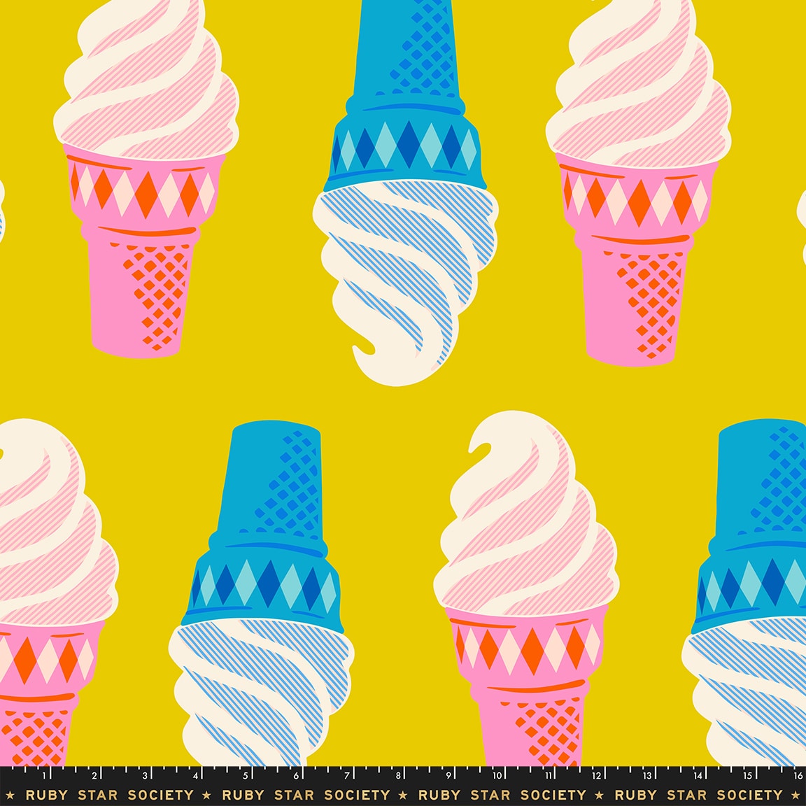 Cake Cone in Golden Hour || WIDEBACK 108" || from Sparkle Mart by Melody Miller of Ruby Star Society for Moda Fabrics
