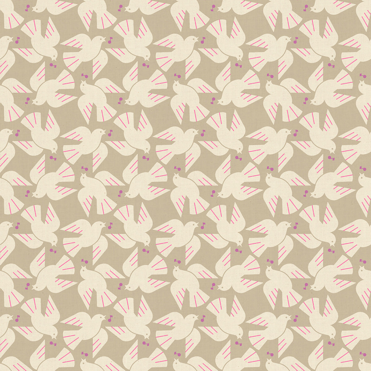 Flock Yeah in Khaki from Lofi Linens by Rashida Coleman-Hale of Ruby Star Society for Moda Fabrics, Designer Fabric