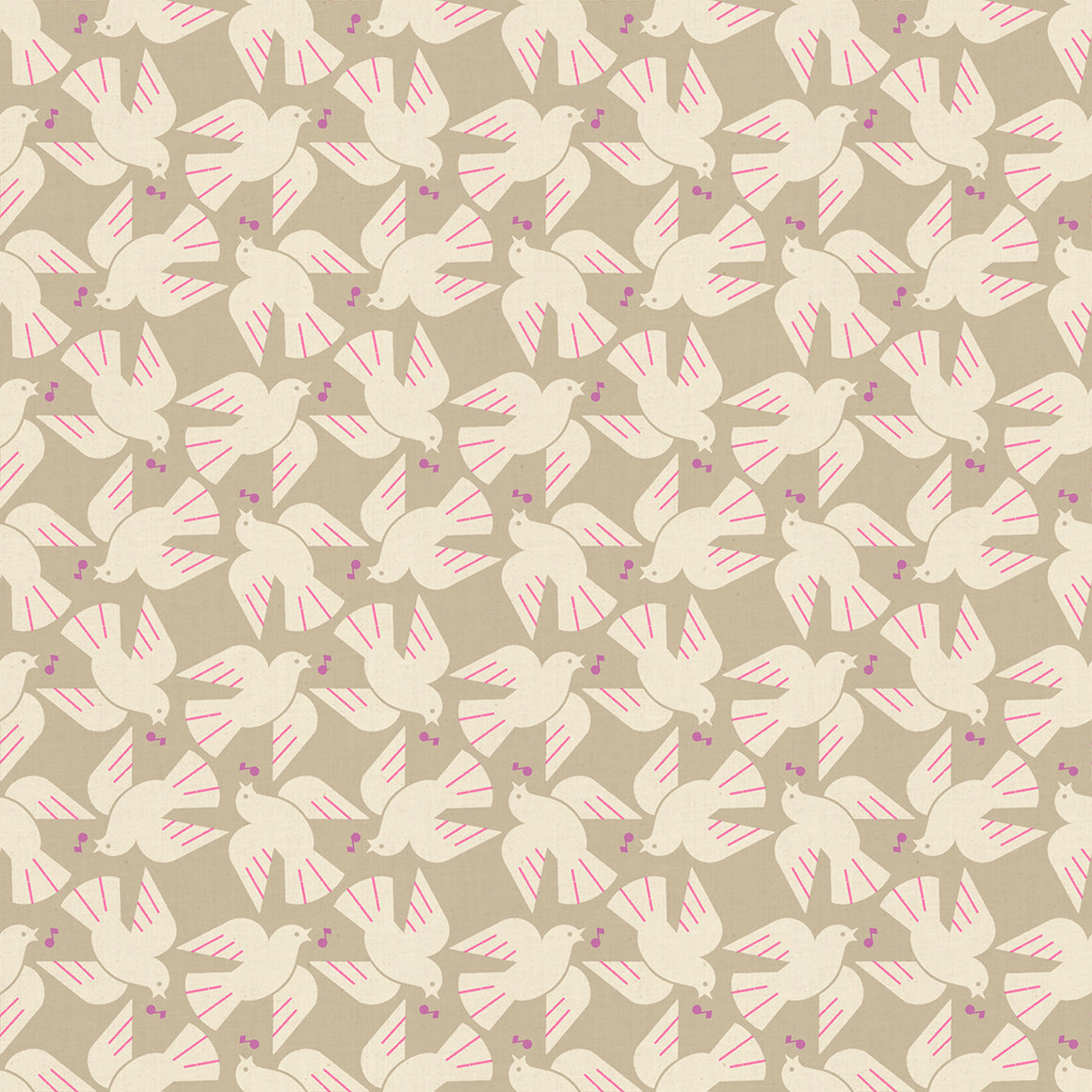Flock Yeah in Khaki from Lofi Linens by Rashida Coleman-Hale of Ruby Star Society for Moda Fabrics, Designer Fabric