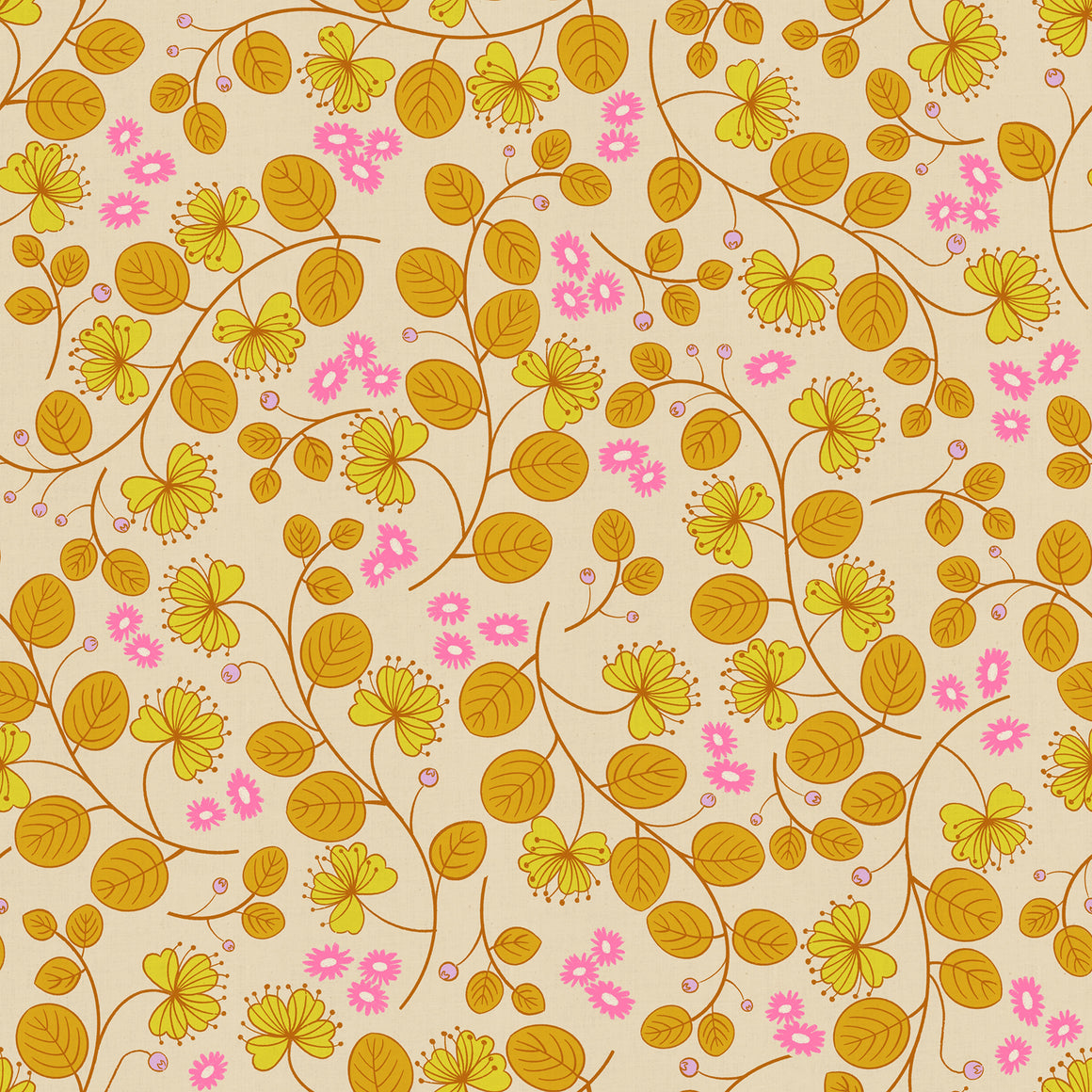 Caper Floral in Parchment from Lofi Linens by Rashida Coleman-Hale of Ruby Star Society for Moda Fabrics, Designer Fabric