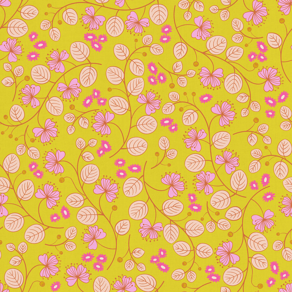 Caper Floral in Citron from Lofi Linens by Rashida Coleman-Hale of Ruby Star Society for Moda Fabrics, Designer Fabric