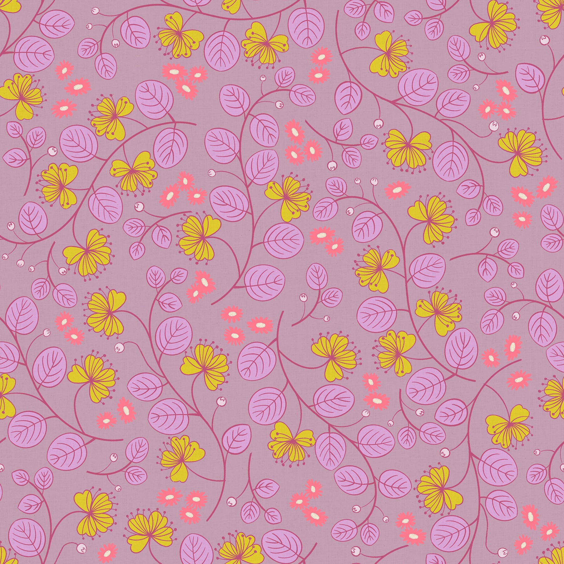 Caper Floral in Pale Lilac from Lofi Linens by Rashida Coleman-Hale of Ruby Star Society for Moda Fabrics, Designer Fabric