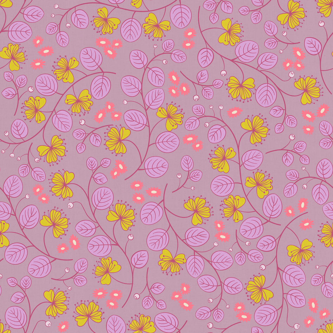 Caper Floral in Pale Lilac from Lofi Linens by Rashida Coleman-Hale of Ruby Star Society for Moda Fabrics, Designer Fabric