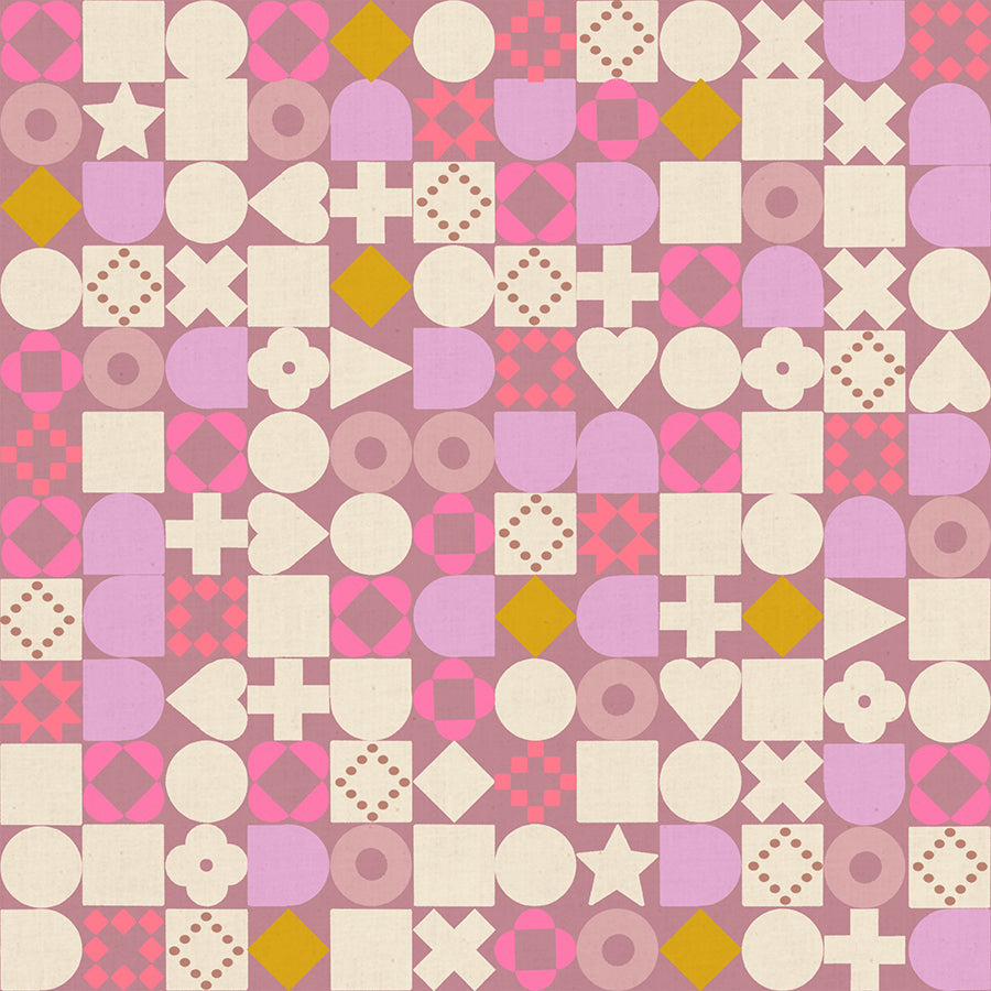 Blocked in Lilac from Lofi Linens by Rashida Coleman-Hale of Ruby Star Society for Moda Fabrics, Designer Fabric
