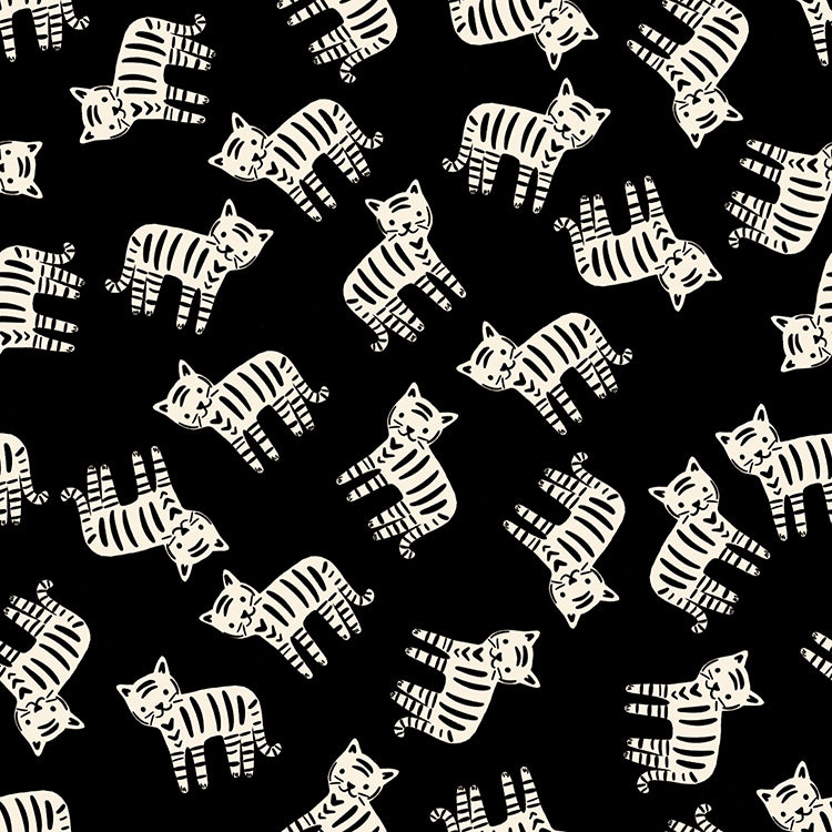Meow in Black from 1-800-Calico by Alexia Abegg of Ruby Star Society for Moda Fabrics, Designer Fabric