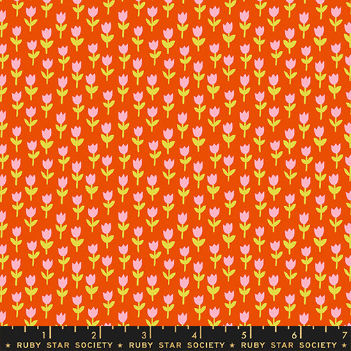 Tulips in Warm Red from 1-800-Calico by Alexia Abegg of Ruby Star Society for Moda Fabrics