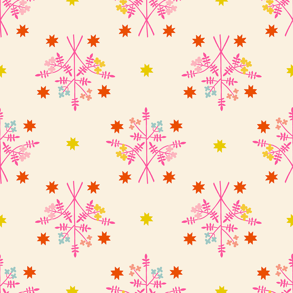 Bouquet in Neon Pink from 1-800-Calico by Alexia Abegg of Ruby Star Society for Moda Fabrics, Designer Fabric