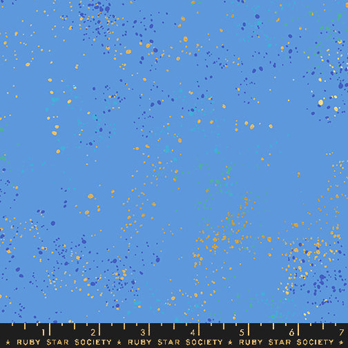 Speckled (New) in Lindley Blue Metallic by Rashida Coleman-Hale of Ruby Star Society for Moda
