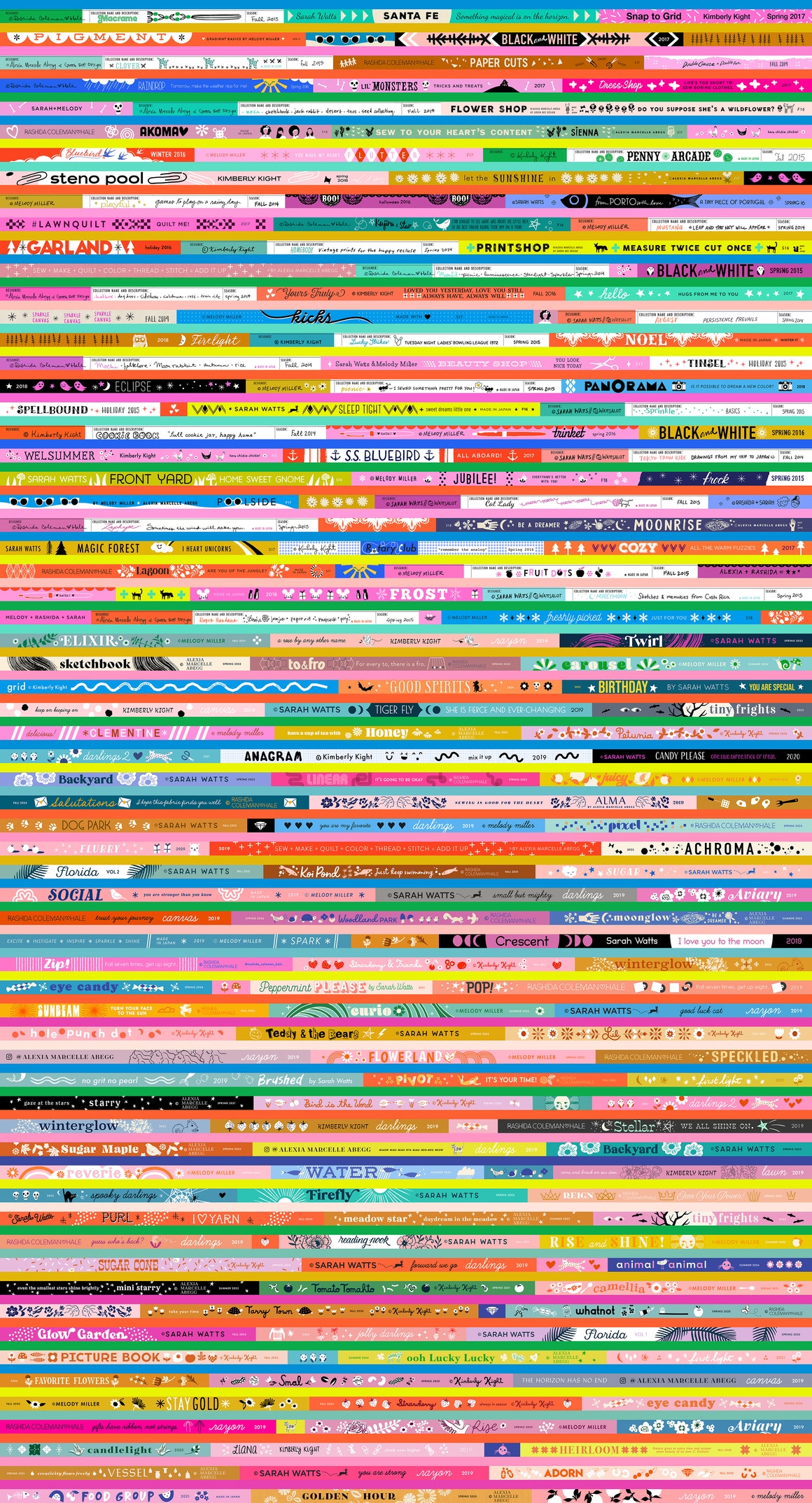 Selvedges in Multi from Selvedge Magic by Ruby Star Society