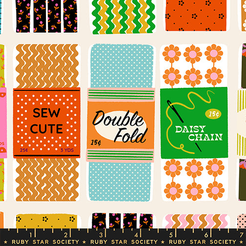 Sew Cute in Shell from 1-800-Notion by Ruby Star Society for Moda Fabrics, Designer Fabric