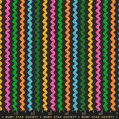 Ric Rac in Soft Black from 1-800-Notion by Ruby Star Society for Moda Fabrics