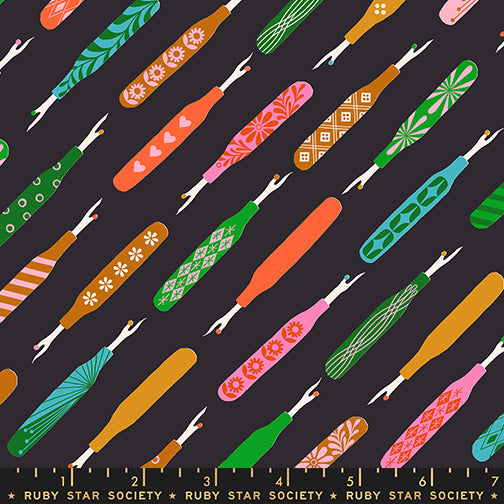 Seam Rippers in Soft Black from 1-800-Notion by Ruby Star Society for Moda Fabrics, Designer Fabric