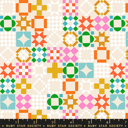 Quilt as Charged in Shell from 1-800-Notion by Ruby Star Society for Moda Fabrics