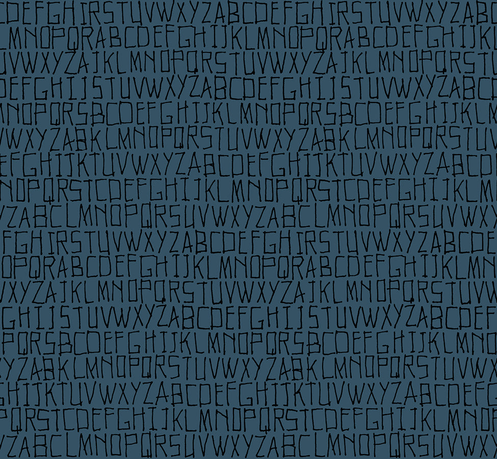 Alphabet in Prussian from Memento by Carolyn Friedlander of Ruby Star Society for Moda Fabrics, Designer Fabric