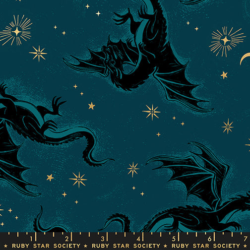 Etched Dragons in Metallic Galaxy from Fireglow by Sarah Watts of Ruby Star Society