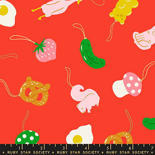Find the Pickle in Metallic Lollipop from Merry Happy by Kimberly Kight of Ruby Star Society, Designer Fabric