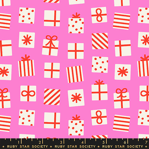 Secret Santa in Lipstick from Merry Happy by Kimberly Kight of Ruby Star Society, Designer Fabric