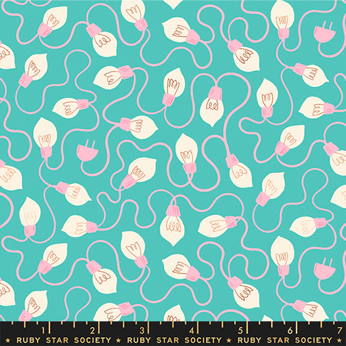 High Strung in Metallic Iceberg from Merry Happy by Kimberly Kight of Ruby Star Society, Designer Fabric