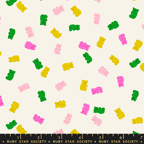 Merry Gummies in Natural from Merry Happy by Kimberly Kight of Ruby Star Society, Designer Fabric