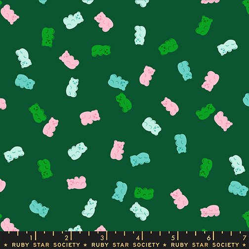 Merry Gummies in Jade from Merry Happy by Kimberly Kight of Ruby Star Society, Designer Fabric