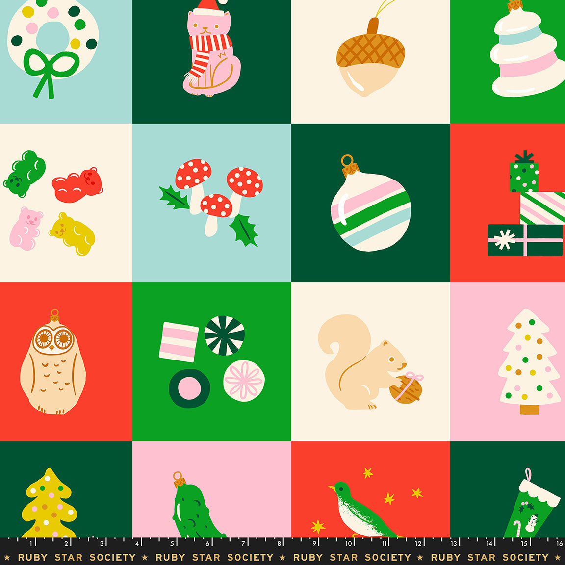 Merry Happy in Lollipop || PANEL || from Merry Happy by Kimberly Kight of Ruby Star Society, Designer Fabric