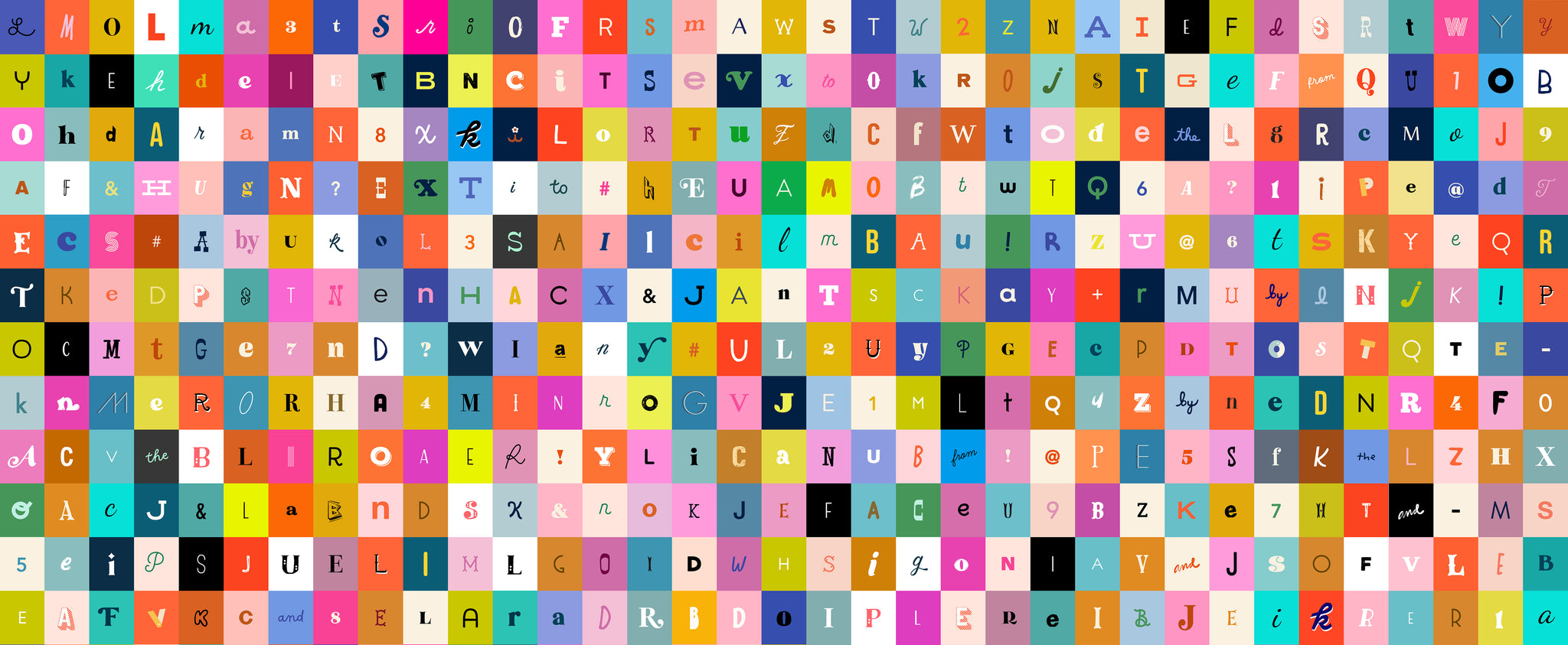 Letters in Multi from Selvedge Magic by Ruby Star Society