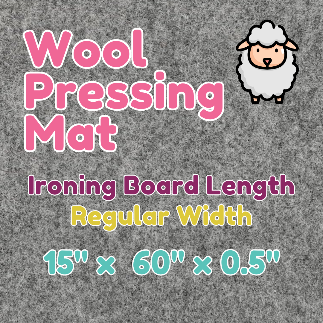 Extra Wide - Wool Pressing Mat - IN STOCK Full Ironing Board Length (60" x 22" x 0.5") by Sew Necessary Notions