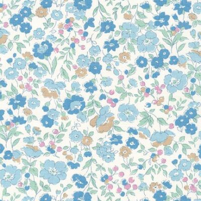 Sweet Petit Blue  Floral  - Petite Garden for Sevenberry Fabrics