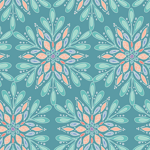 Winterflake Glow from Frost & Fir by Sewcial Bee Collective for Art Gallery Fabrics, Designer Fabric
