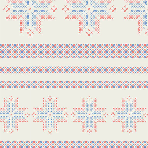 Woven Snowflakes from Frost & Fir by Sewcial Bee Collective for Art Gallery Fabrics, Designer Fabric